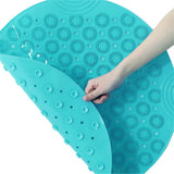 Anti Slip Shower Mat Feet Scrub Mat Exfoliates Feet Scrubber Suction Cups Mat Green
