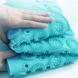 Anti Slip Shower Mat Feet Scrub Mat Exfoliates Feet Scrubber Suction Cups Mat Green