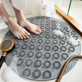 Anti Slip Shower Mat Feet Scrub Mat Exfoliates Feet Scrubber Suction Cups Mat Grey