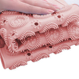 Anti Slip Shower Mat Feet Scrub Mat Exfoliates Feet Scrubber Suction Cups Mat Pink