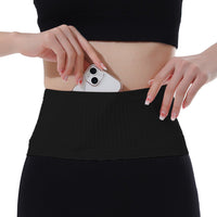 Invisible Running Fanny Pack Running Waist Bag Slim Running Belt Black