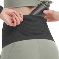 Invisible Running Fanny Pack Running Waist Bag Slim Running Belt Black