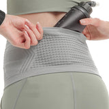 Invisible Running Fanny Pack Running Waist Bag Slim Running Belt Grey