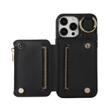 PU Leather Phone Case Crossbody Phone Cover Wallet Purse with RFID Blocking Card Holder Black