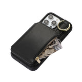 PU Leather Phone Case Crossbody Phone Cover Wallet Purse with RFID Blocking Card Holder Black