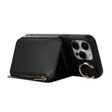 PU Leather Phone Case Crossbody Phone Cover Wallet Purse with RFID Blocking Card Holder Black