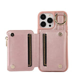 PU Leather Phone Case Crossbody Phone Cover Wallet Purse with RFID Blocking Card Holder Rose Gold