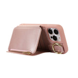 PU Leather Phone Case Crossbody Phone Cover Wallet Purse with RFID Blocking Card Holder Rose Gold