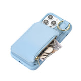 PU Leather Phone Case Crossbody Phone Cover Wallet Purse with RFID Blocking Card Holder Blue