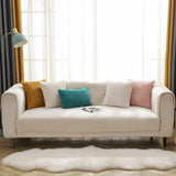Plush Sofa Cover Couch Cover Anti-slip Sofa Slipcover Furniture Protective Cover Beige