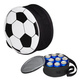Football Shape Insulated Lunch Bag Portable Picnic Thermal Bag Reusable Camping Cooler Bag Black