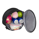 Football Shape Insulated Lunch Bag Portable Picnic Thermal Bag Reusable Camping Cooler Bag Black