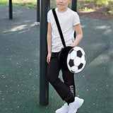 Football Shape Insulated Lunch Bag Portable Picnic Thermal Bag Reusable Camping Cooler Bag Black