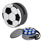 Football Shape Insulated Lunch Bag Portable Picnic Thermal Bag Reusable Camping Cooler Bag Grey