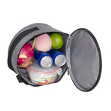 Football Shape Insulated Lunch Bag Portable Picnic Thermal Bag Reusable Camping Cooler Bag Grey