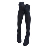 Pair of Women Thigh High Socks Cotton Over Knee Socks Long Knee High Socks Black
