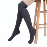 Pair of Women Thigh High Socks Cotton Over Knee Socks Long Knee High Socks Dark Grey