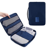 Travel Shirt Tie Organizer Packing Storage Pouch Navy Blue