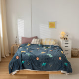 Flannel Throw Blanket All Season Flannel Fleece Blanket for Bed Sofa Style 2