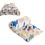 Flannel Throw Blanket All Season Flannel Fleece Blanket for Bed Sofa Style 4