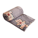 Flannel Throw Blanket All Season Flannel Fleece Blanket for Bed Sofa Style 3