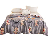 Flannel Throw Blanket All Season Flannel Fleece Blanket for Bed Sofa Style 3