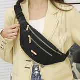 Fanny Pack Belt Bag Women Waist Bag for Outdoors Sports Hiking Running Black