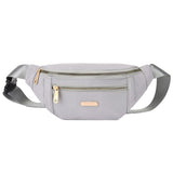 Fanny Pack Belt Bag Women Waist Bag for Outdoors Sports Hiking Running Light Grey