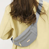 Fanny Pack Belt Bag Women Waist Bag for Outdoors Sports Hiking Running Light Grey