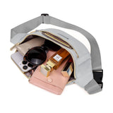 Fanny Pack Belt Bag Women Waist Bag for Outdoors Sports Hiking Running Light Grey