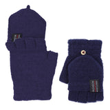 Winter Electric Heated Warmer Gloves USB Cable Half Finger Mitten Navy, Blue