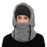 Balaclava Ski Mask Wind-Resistant Winter Face Mask Cycling  Warm Face Cover Hat Cap Grey