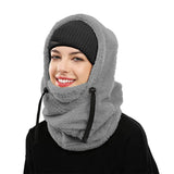 Balaclava Ski Mask Wind-Resistant Winter Face Mask Cycling  Warm Face Cover Hat Cap Grey