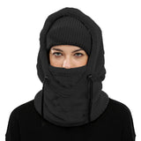 Balaclava Ski Mask Wind-Resistant Winter Face Mask Cycling  Warm Face Cover Hat Cap Black