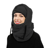 Balaclava Ski Mask Wind-Resistant Winter Face Mask Cycling  Warm Face Cover Hat Cap Black