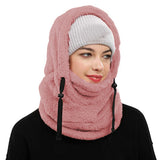 Balaclava Ski Mask Wind-Resistant Winter Face Mask Cycling  Warm Face Cover Hat Cap Pink