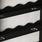 2-Tier Punch-Free Bathroom Wall Rack Wall-Mounted Cosmetics Storage Rack Hanging Shelves Black