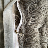 Soft Fluffy Plush Duvet Cover Set Faux Fur Quilt Covers Set Grey