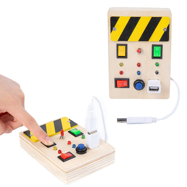 Light Switch Busy Board Toy Sensory Toys for Toddlers Kids Activity Button Toy Educational Gifts