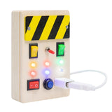 Light Switch Busy Board Toy Sensory Toys for Toddlers Kids Activity Button Toy Educational Gifts