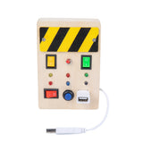 Light Switch Busy Board Toy Sensory Toys for Toddlers Kids Activity Button Toy Educational Gifts
