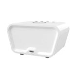 Digital Alarm Clock with 15W Wireless Fast Charging Station for Qi Phone White