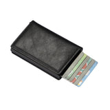 RFID Blocking Wallet PU Leather Credit Card Holder for Men Black