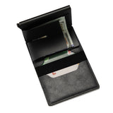 RFID Blocking Wallet PU Leather Credit Card Holder for Men Black