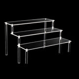 3-Tier Acrylic Display Stands for Figures Toys Clear Cosmetic Jewelry Display Holder