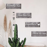 Set of 4Pcs Home Wall Signs Wall Art Decor Farmhouse Entryway Signs Wooden Hanging Signs Grey