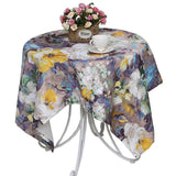 131 x 220cm Oil Painting Style Tablecloth Dining Table Cover Table Cloth Home Decor Purple