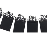 Graduation Photo Banner Kindergarten to 12th Grade Graduation Picture Banners Graduation Party Supplies Black