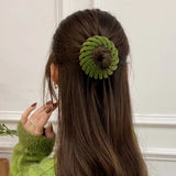 7Pcs Bird Nest Style Hair Clips Expandable Ponytail Holder Flocking Hair Accessories for Women and Girls
