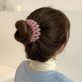 7Pcs Bird Nest Style Hair Clips Expandable Ponytail Holder Flocking Hair Accessories for Women and Girls